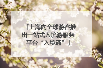 上海向全球游客推出一站式入境游服务平台“入境通”