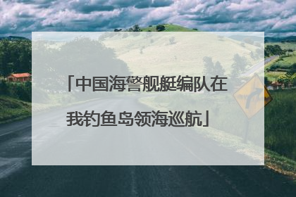 中国海警舰艇编队在我钓鱼岛领海巡航