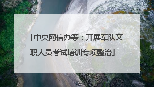 中央网信办等：开展军队文职人员考试培训专项整治