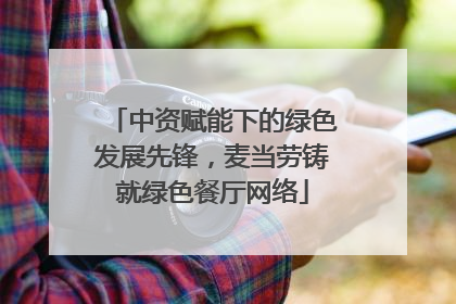 中资赋能下的绿色发展先锋，麦当劳铸就绿色餐厅网络