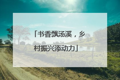 书香飘汤溪，乡村振兴添动力