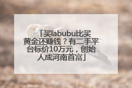 买labubu比买黄金还赚钱？有二手平台标价10万元，创始人成河南首富