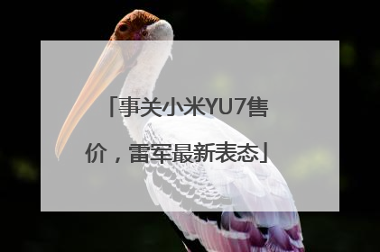 事关小米YU7售价，雷军最新表态