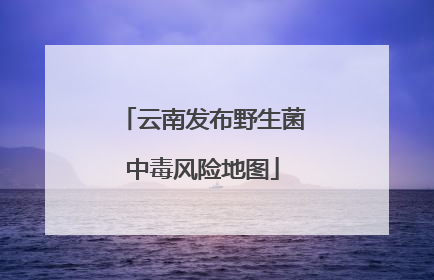 云南发布野生菌中毒风险地图