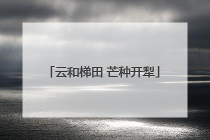 云和梯田 芒种开犁