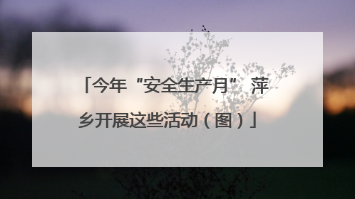 今年“安全生产月” 萍乡开展这些活动（图）