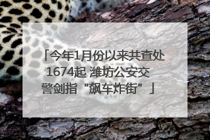 今年1月份以来共查处1674起 潍坊公安交警剑指“飙车炸街”