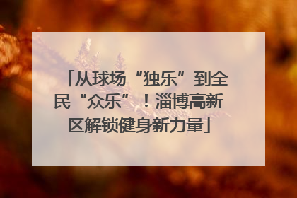 从球场“独乐”到全民“众乐”！淄博高新区解锁健身新力量