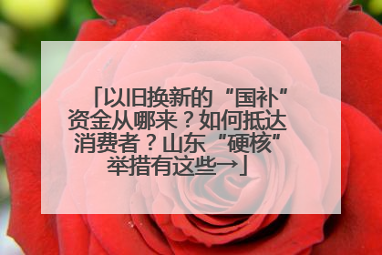 以旧换新的“国补”资金从哪来？如何抵达消费者？山东“硬核”举措有这些→