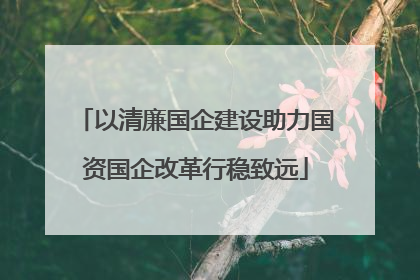 以清廉国企建设助力国资国企改革行稳致远