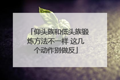 仰头族和低头族锻炼方法不一样 这几个动作别做反