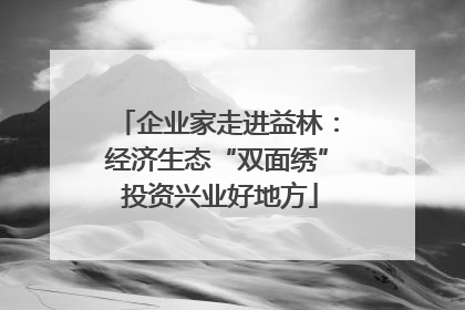 企业家走进益林：经济生态“双面绣” 投资兴业好地方
