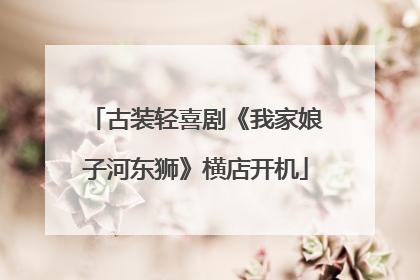 古装轻喜剧《我家娘子河东狮》横店开机