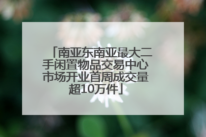 南亚东南亚最大二手闲置物品交易中心市场开业首周成交量超10万件