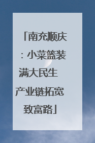 南充顺庆：小菜篮装满大民生 产业链拓宽致富路