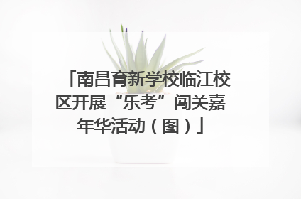 南昌育新学校临江校区开展“乐考”闯关嘉年华活动（图）
