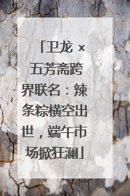 卫龙 × 五芳斋跨界联名：辣条粽横空出世，端午市场掀狂澜
