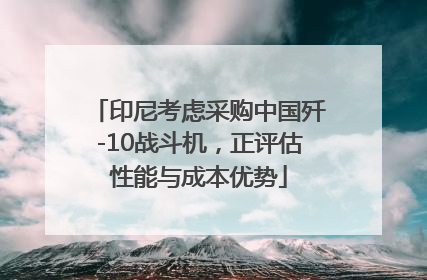 印尼考虑采购中国歼-10战斗机，正评估性能与成本优势