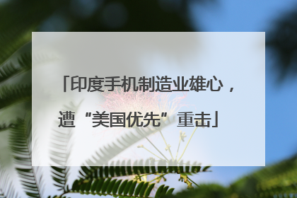 印度手机制造业雄心，遭“美国优先”重击
