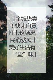 全城热卖！快来自贡打卡这场惠民消费展丨美好生活有“盐”味