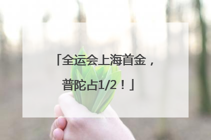 全运会上海首金，普陀占1/2！