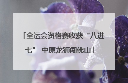 全运会资格赛收获“八进七” 中原龙狮闯佛山