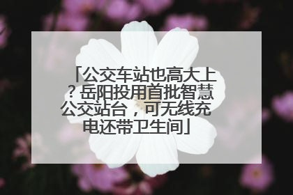 公交车站也高大上？岳阳投用首批智慧公交站台，可无线充电还带卫生间