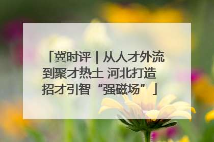 冀时评｜从人才外流到聚才热土 河北打造招才引智“强磁场”