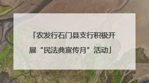 农发行石门县支行积极开展“民法典宣传月”活动