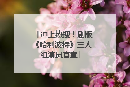 冲上热搜！剧版《哈利波特》三人组演员官宣