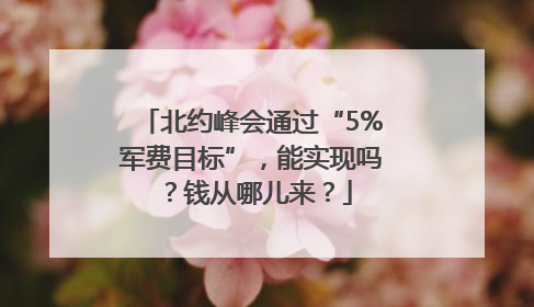 北约峰会通过“5%军费目标”，能实现吗？钱从哪儿来？