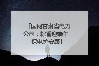 国网甘肃省电力公司：粽香迎端午 保电护安康