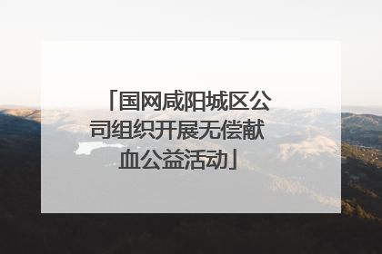 国网咸阳城区公司组织开展无偿献血公益活动