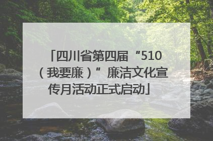 四川省第四届“510（我要廉）”廉洁文化宣传月活动正式启动