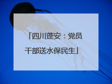 四川蓬安：党员干部送水保民生