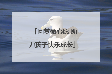 圆梦微心愿 助力孩子快乐成长