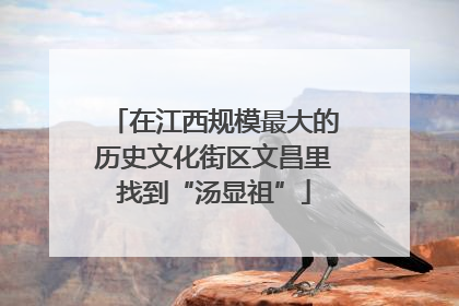在江西规模最大的历史文化街区文昌里找到“汤显祖”