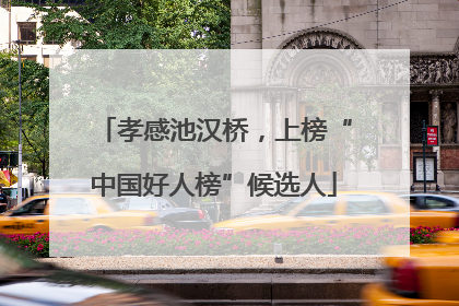 孝感池汉桥，上榜“中国好人榜”候选人