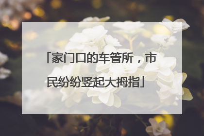 家门口的车管所，市民纷纷竖起大拇指