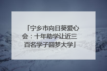 宁乡市向日葵爱心会：十年助学让近三百名学子圆梦大学