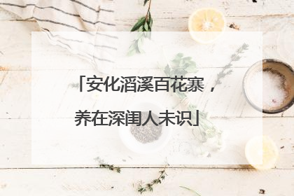 安化滔溪百花寨，养在深闺人未识