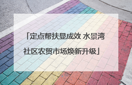 定点帮扶显成效 水景湾社区农贸市场焕新升级