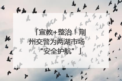 宣教+整治！荆州交警为两湖市场“安全护航”