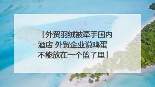 外贸羽绒被牵手国内酒店 外贸企业说鸡蛋不能放在一个篮子里