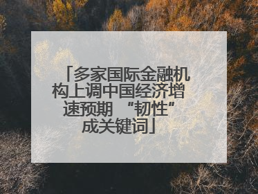 多家国际金融机构上调中国经济增速预期 “韧性”成关键词