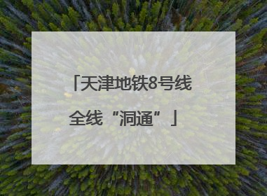天津地铁8号线全线“洞通”
