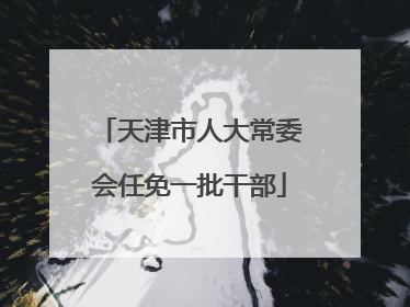 天津市人大常委会任免一批干部