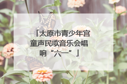 太原市青少年宫童声民歌音乐会唱响“六一”