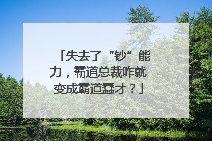 失去了“钞”能力，霸道总裁咋就变成霸道蠢才？