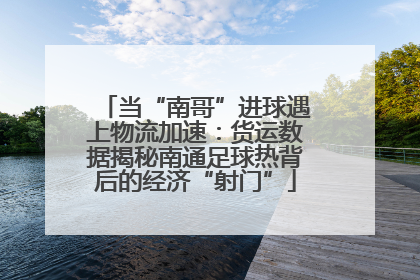 当“南哥”进球遇上物流加速：货运数据揭秘南通足球热背后的经济“射门”